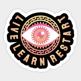 Live Learn Restart Sticker